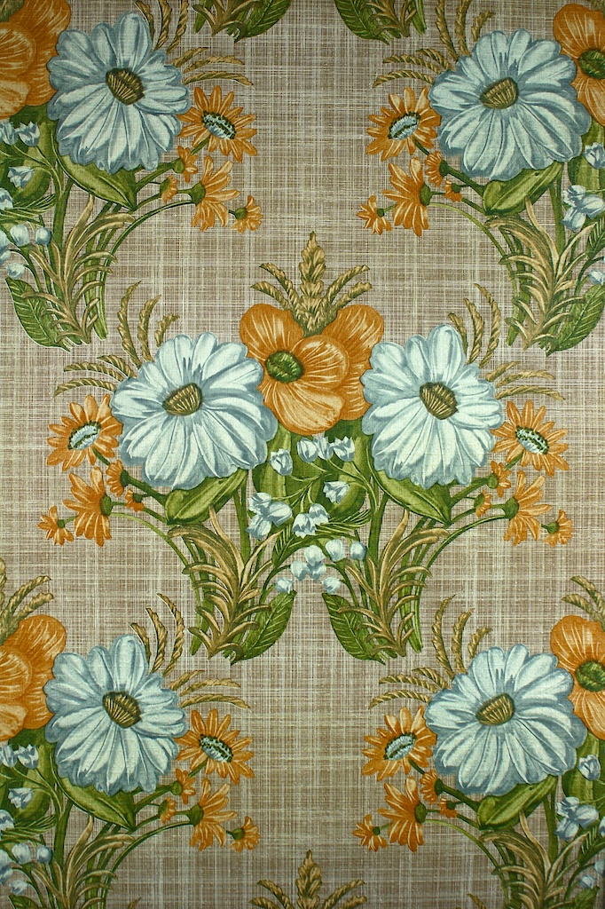 1960s Floral Wallpaper