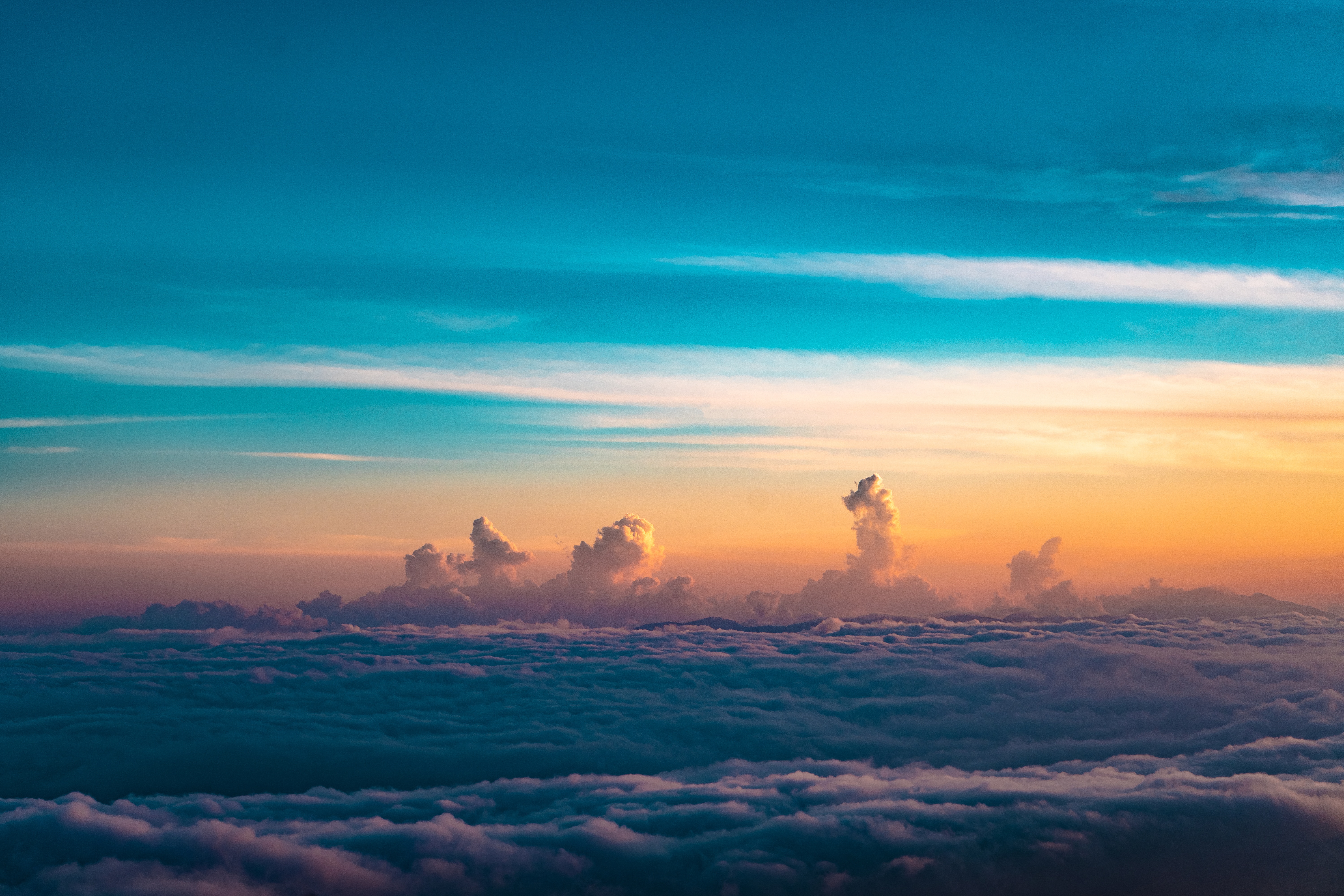 Wallpaper Clouds Sky Horizon Height Thick