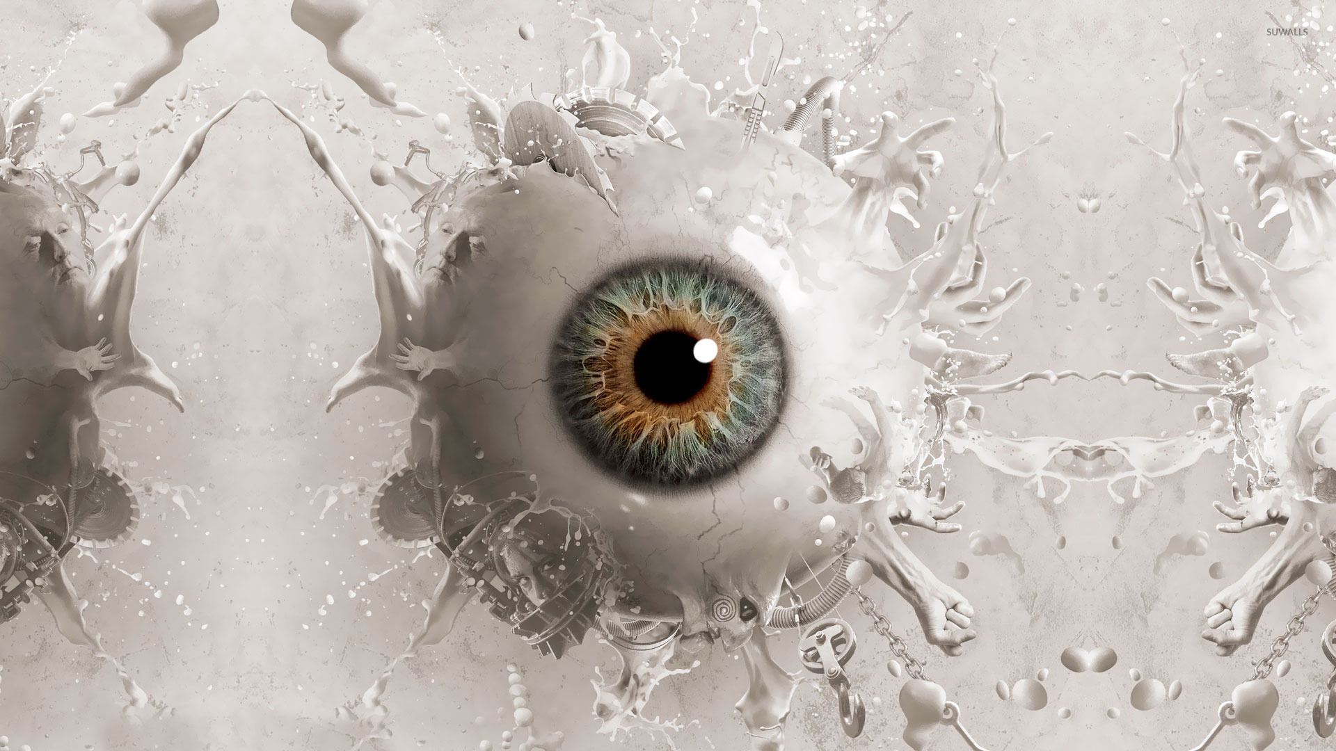 Liquid Eyeball Wallpaper Digital Art