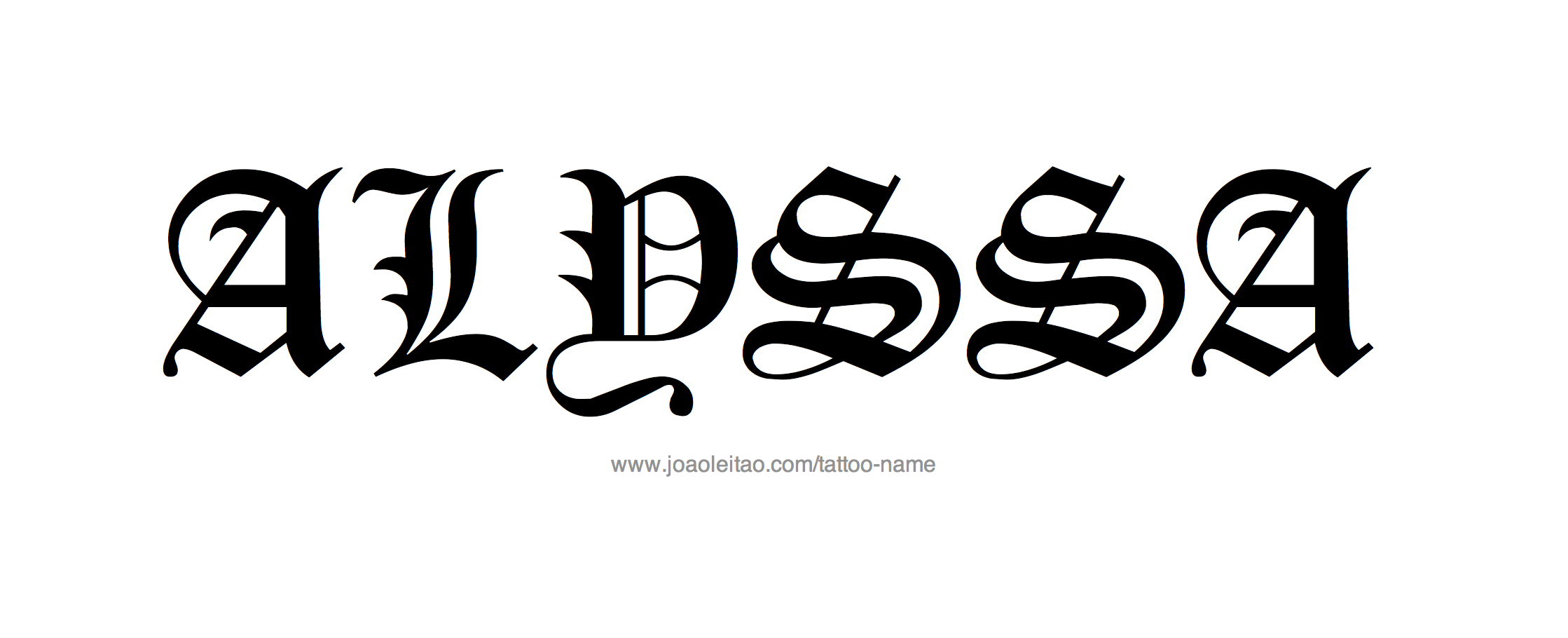 Free download Alyssa Name Design Tattoo [2238x910] for your Desktop