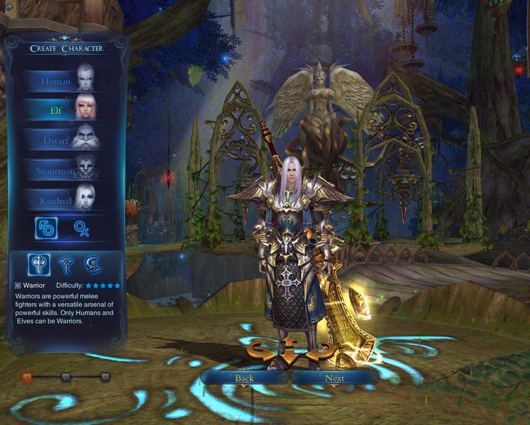 elfo guerreiro masculino forsaken world Vetor