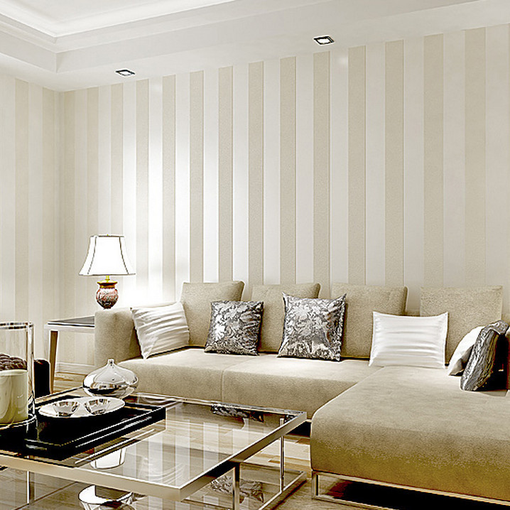 Hot sale Metallic Wide Stripe Modern Wallpaper for wall living room 718x718
