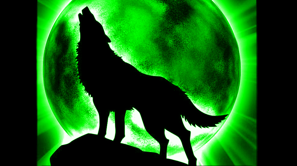 Mystical Wolf Neon Cool Backgrounds