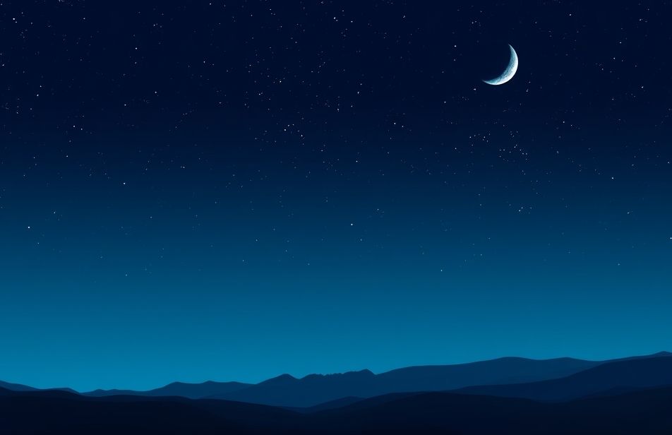 Blue Night Sky Wallpaper