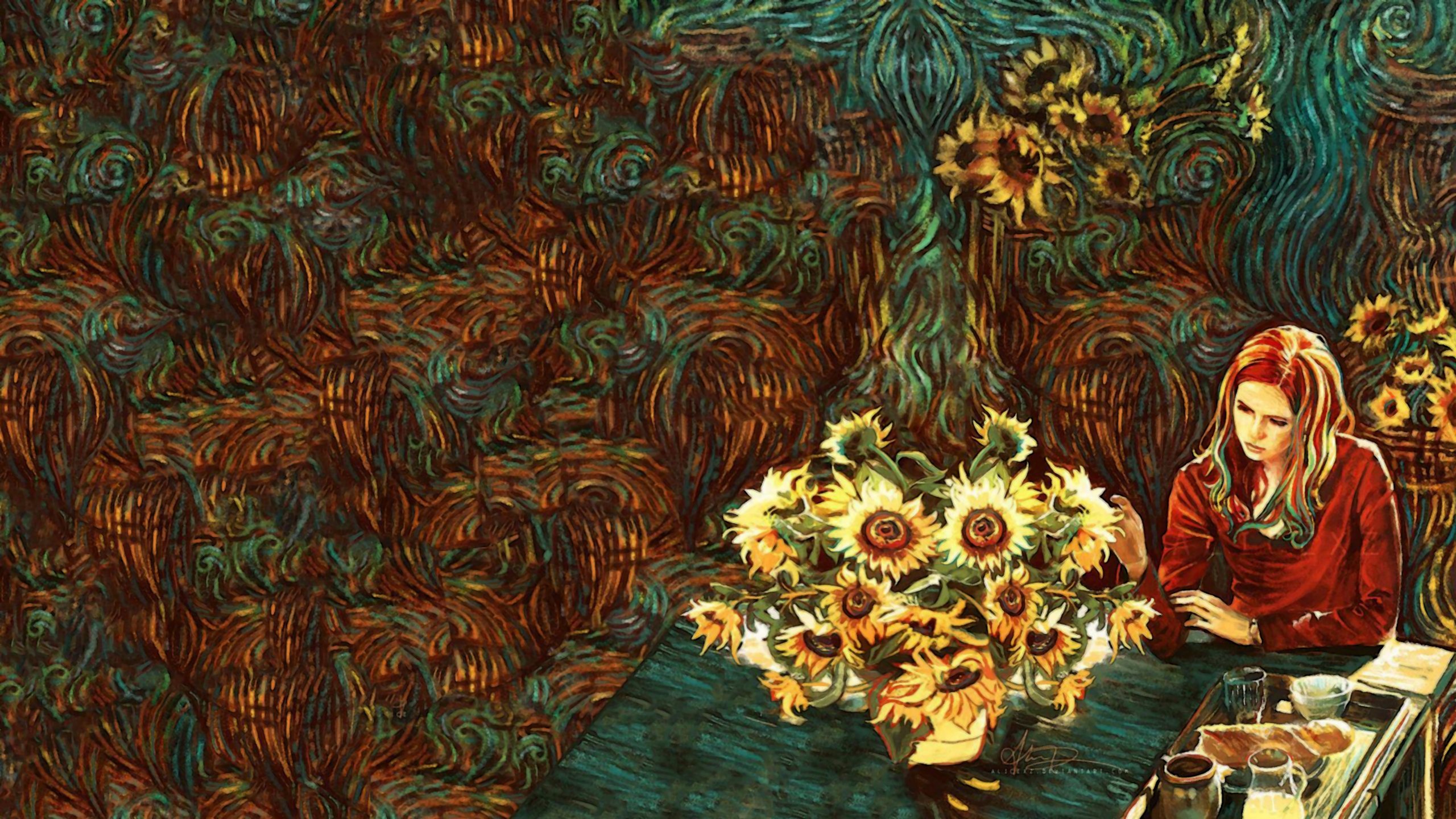 Amy Pond Van Gogh Wallpaper