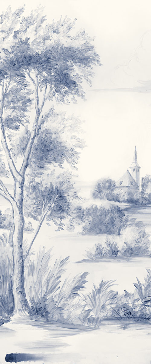 Delft True Blue Sample Susan Harter Muralpapers
