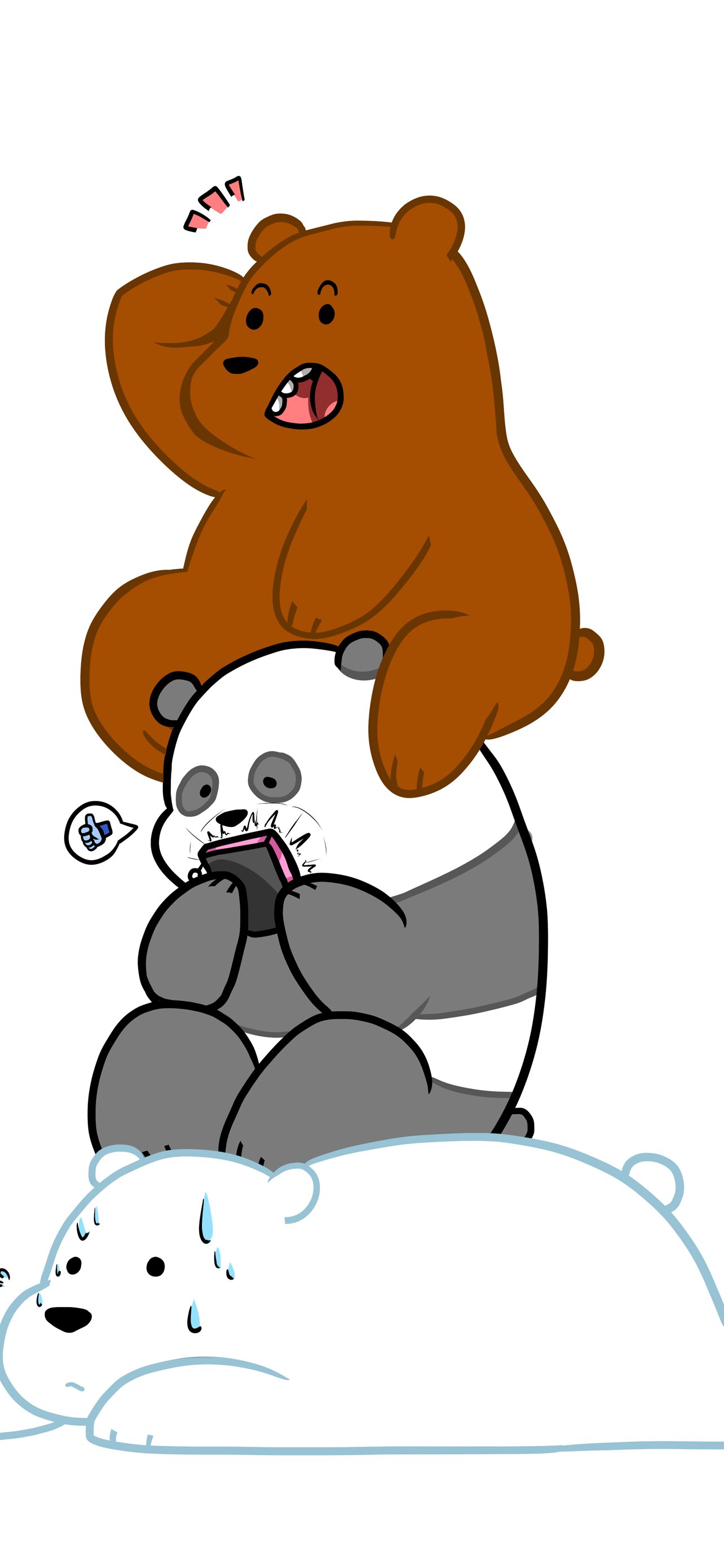 Ice Bear We Bare Bears Top iPhone Wallpaper