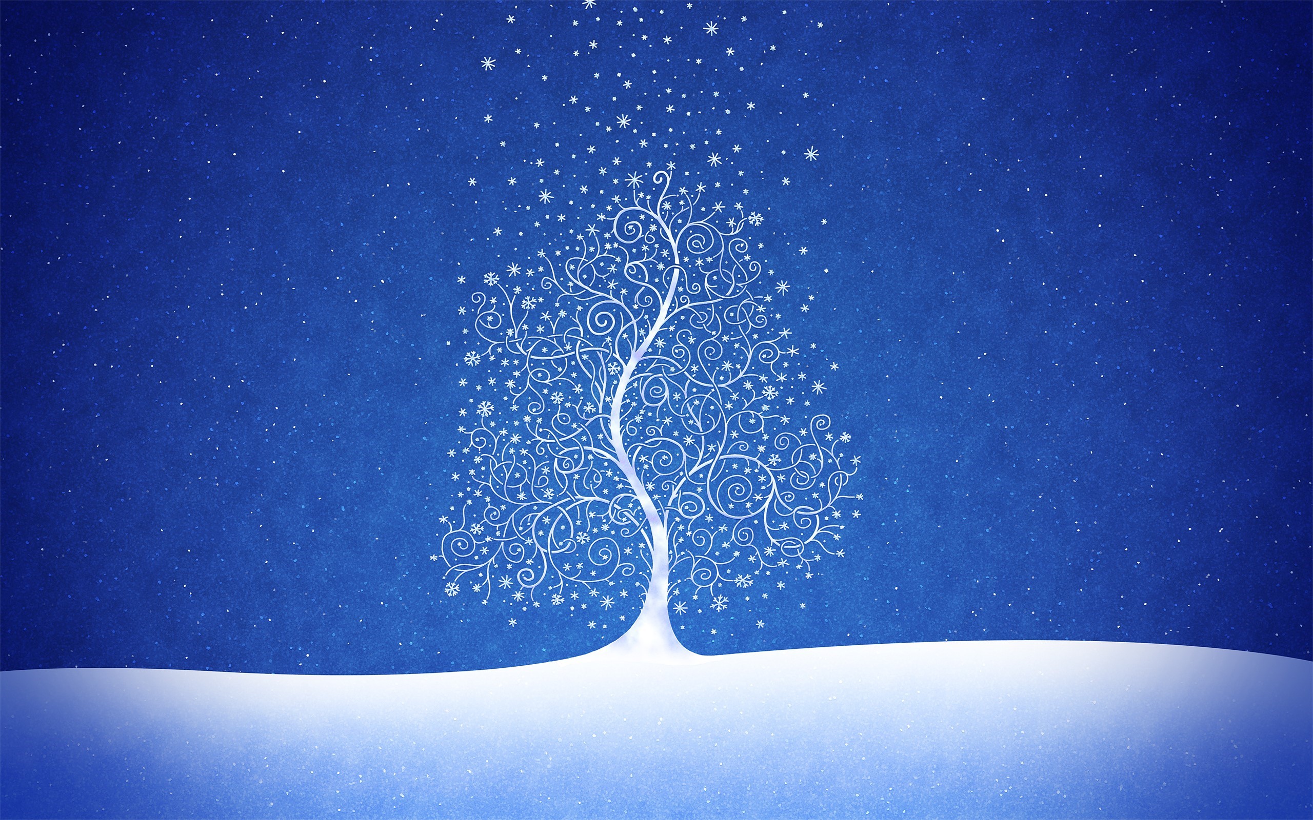 Snowy Type Tree Design Image HD Wallpaper
