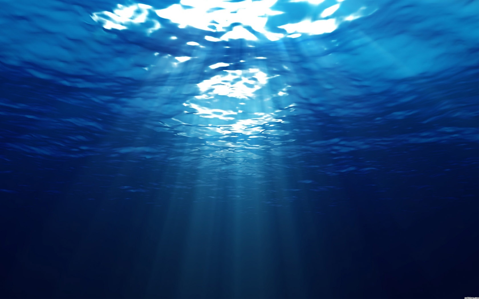 Underwater Blue Ocean Water Savedcontributing Once