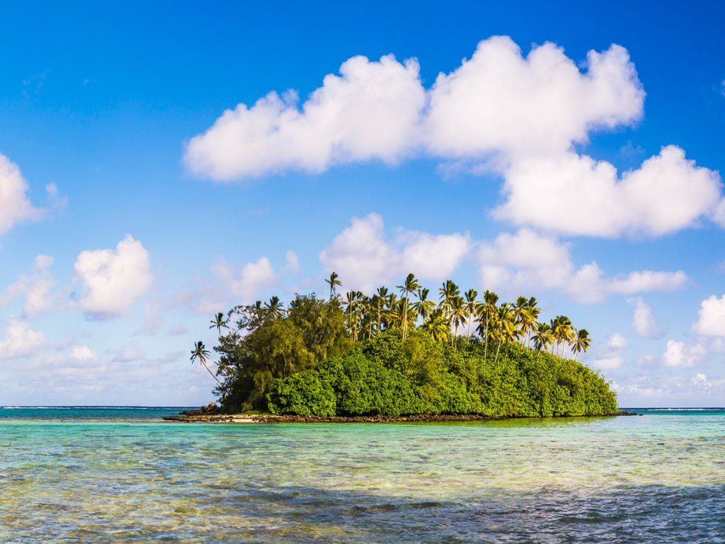 Motu Taakoka Rarotonga Cook Islands Island