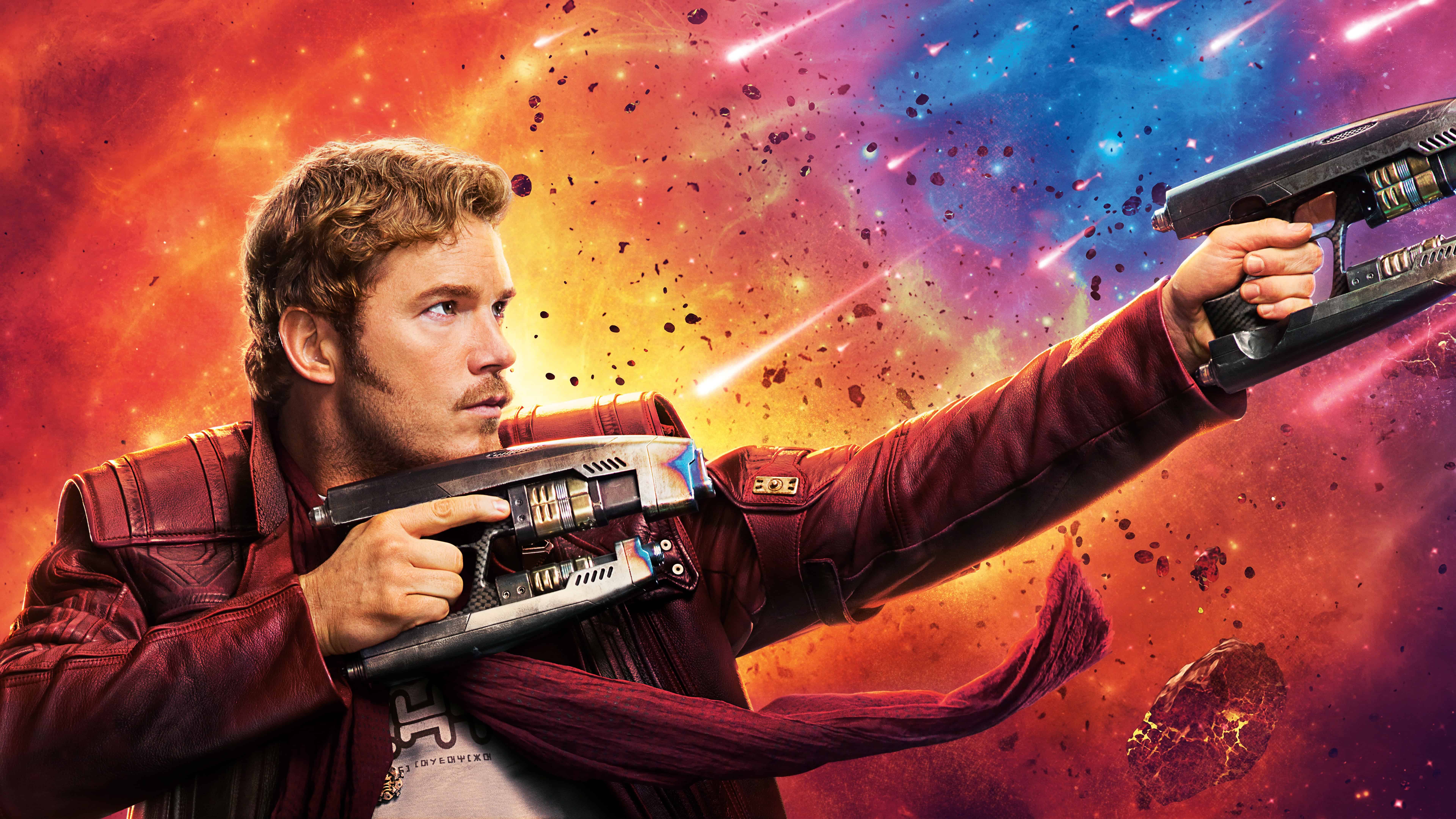 Guardians Of The Galaxy Vol Star Lord Chris Pratt UHD 8k Wallpaper