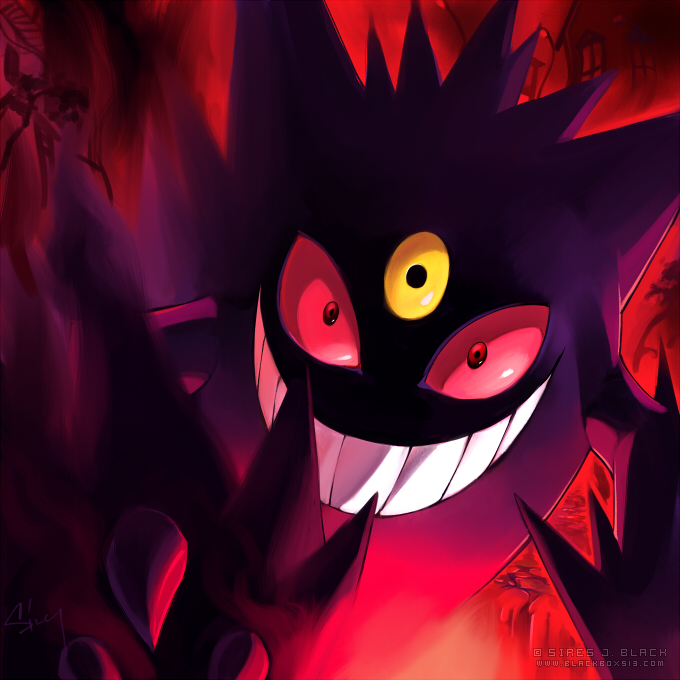 Shiny Mega Gengar by Flainfan on DeviantArt