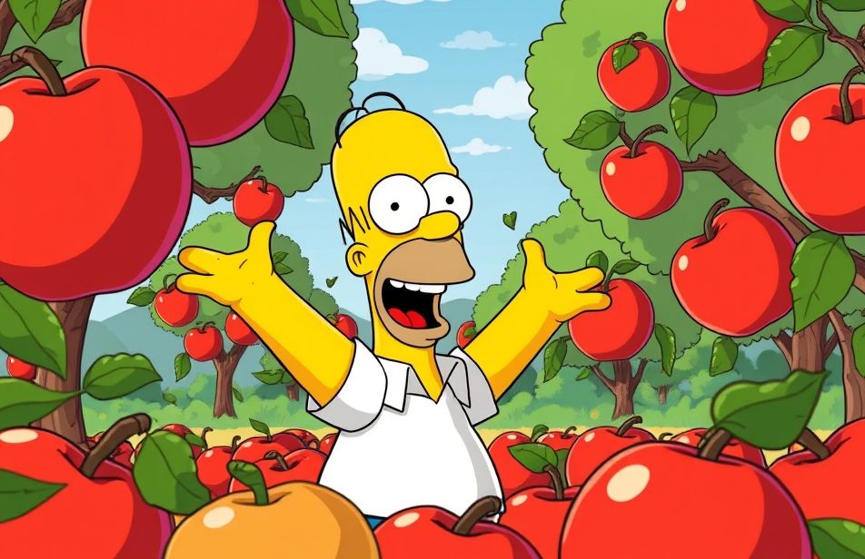 Homer Simpson Apple Wallpaper