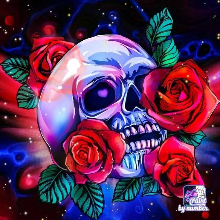 Download A Symbol of Love Skulls and Roses Wallpaper  Wallpaperscom
