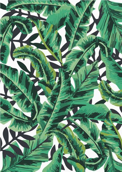 Tropical Glam Banana Leaf Print Art Print by boltsandglitter