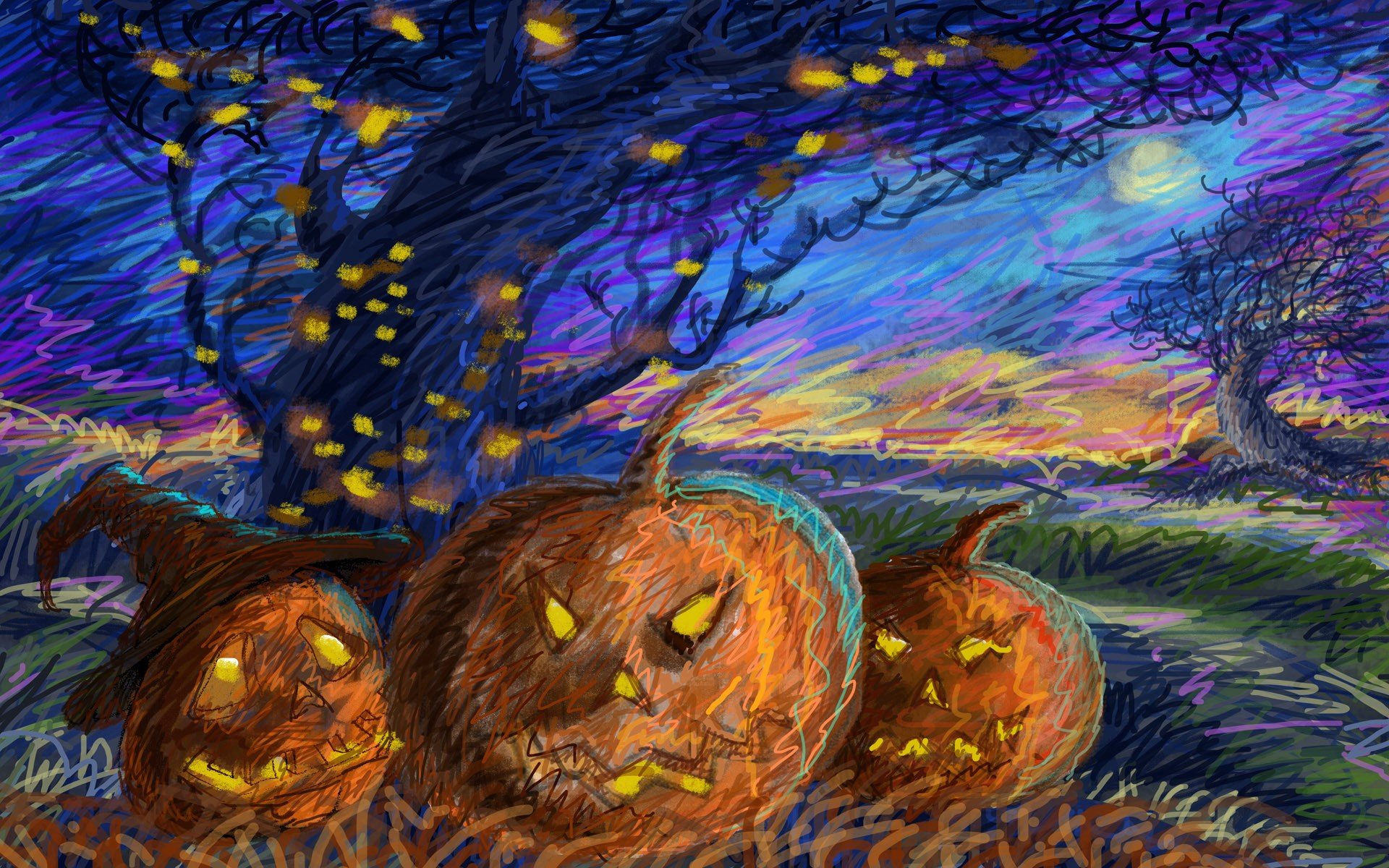 Free Halloween Desktop Wallpaper 1600x900 - WallpaperSafari