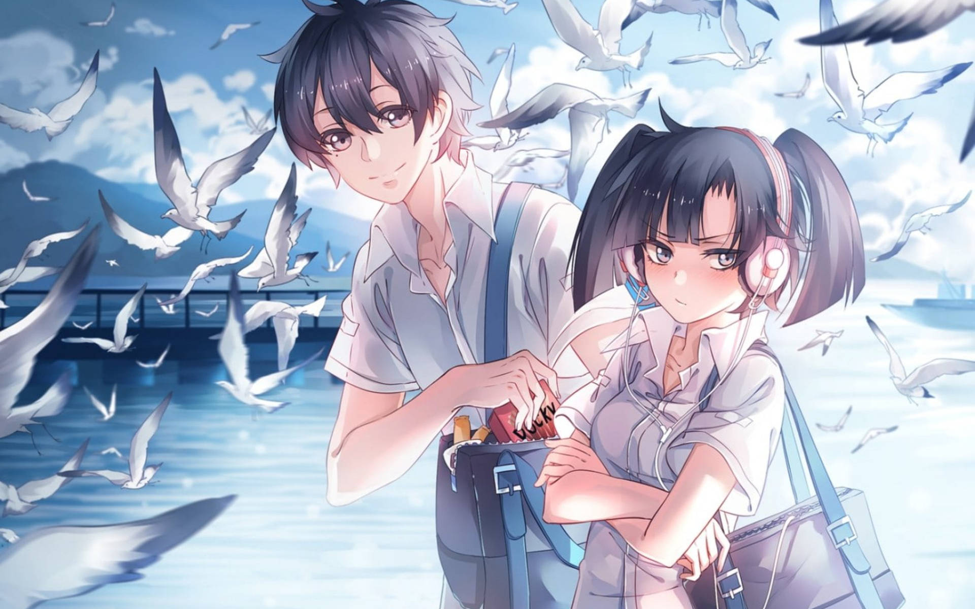 Cute Anime Couple Wallpaper