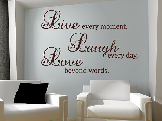  570xN327555812 Live Laugh Love Sticker Quote Art Living Room Dining