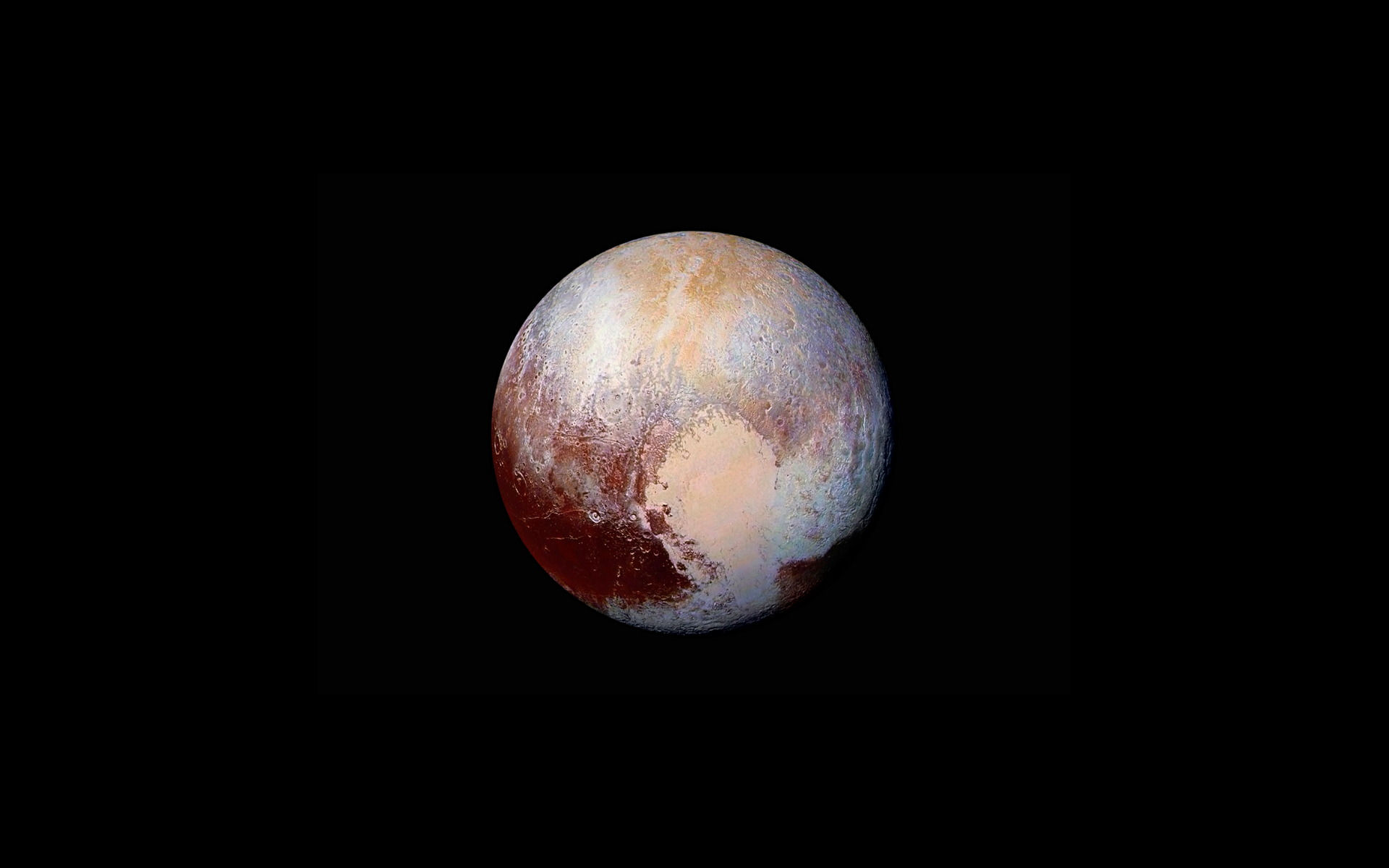 Pluto In False Color Space Wallpaper