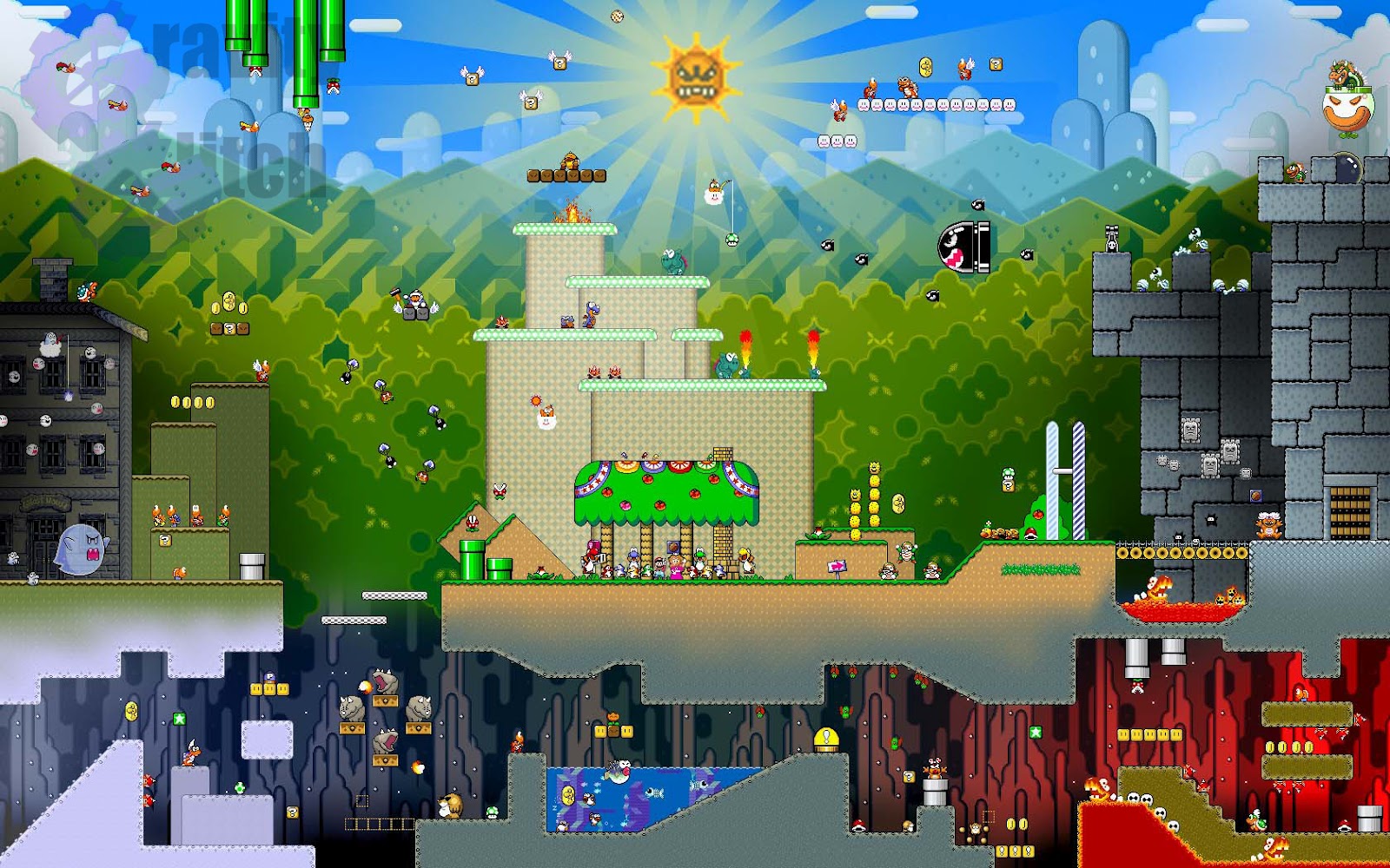 Mario World Map Level Classic Wallpaper Background Super Nintendo
