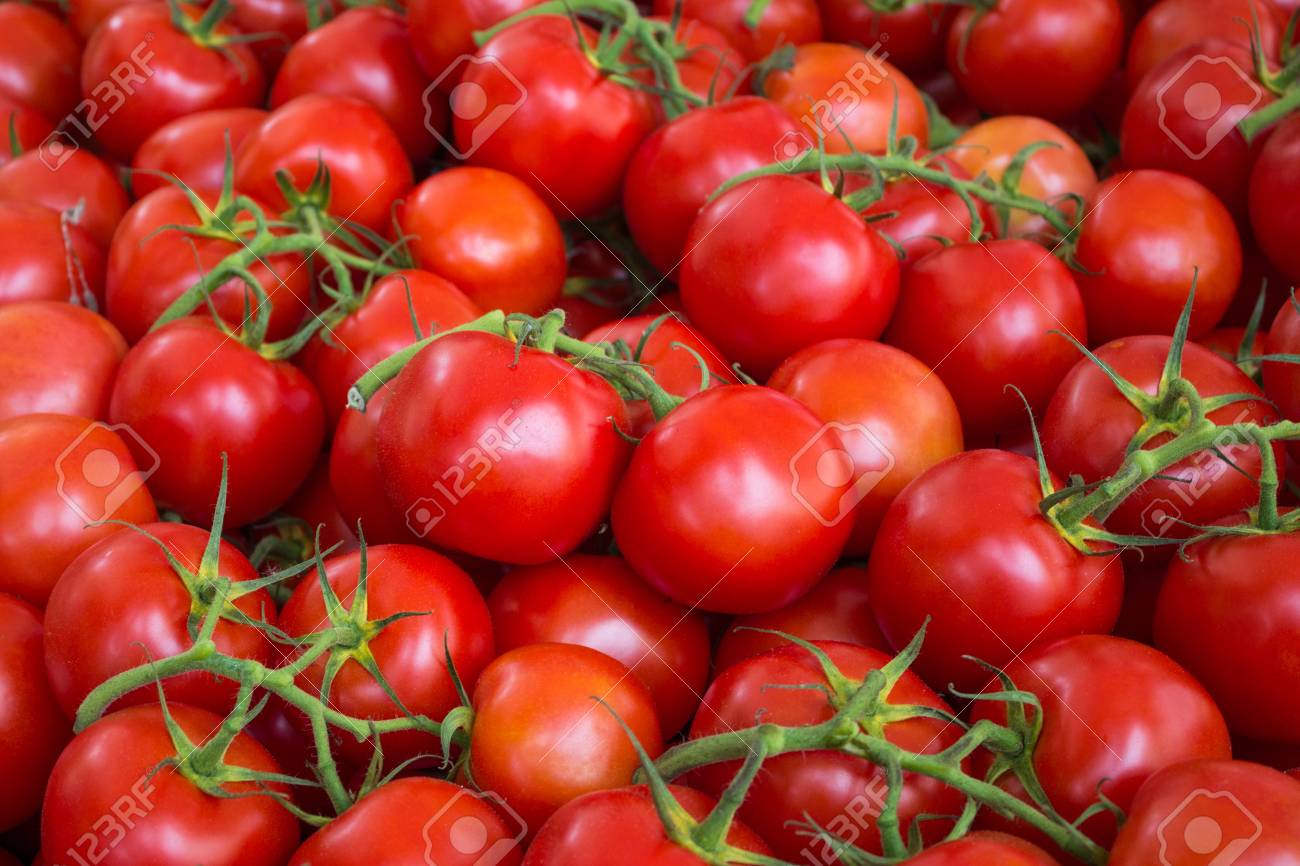 Red Tomato Background Raw Tomatoes Closeup Stock Photo Picture