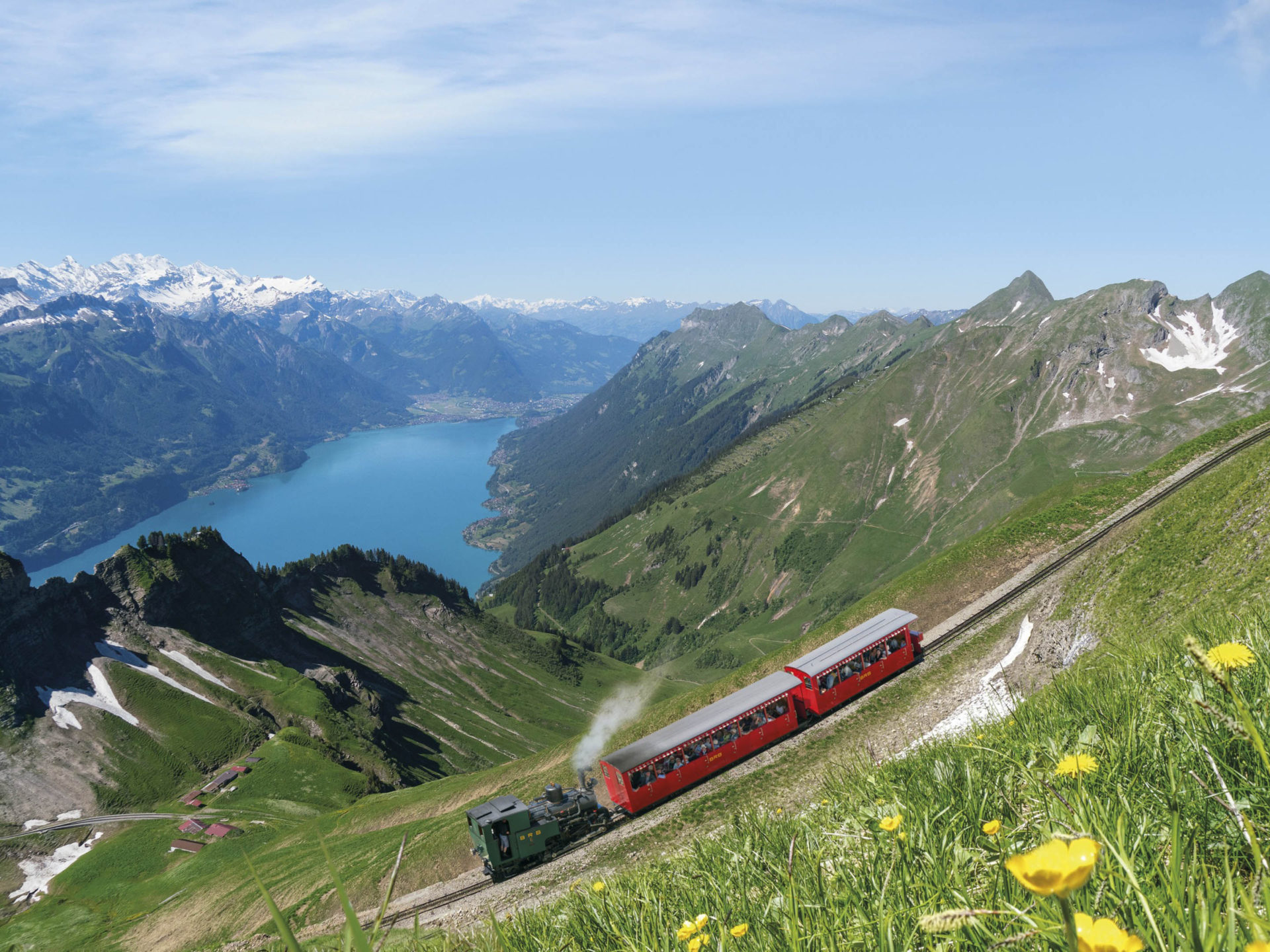 Rothorn Railway Brienz Tourist Attraction With Swiss
