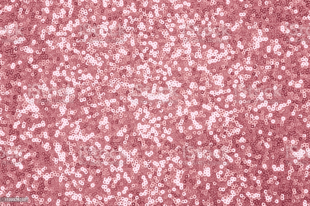 Sparkling Pink Rose Sequin Textile Background Fashion Fabric
