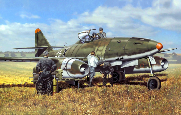 Ww2 War Art Painting Airplane Aviation Jet Wallpaper Photos