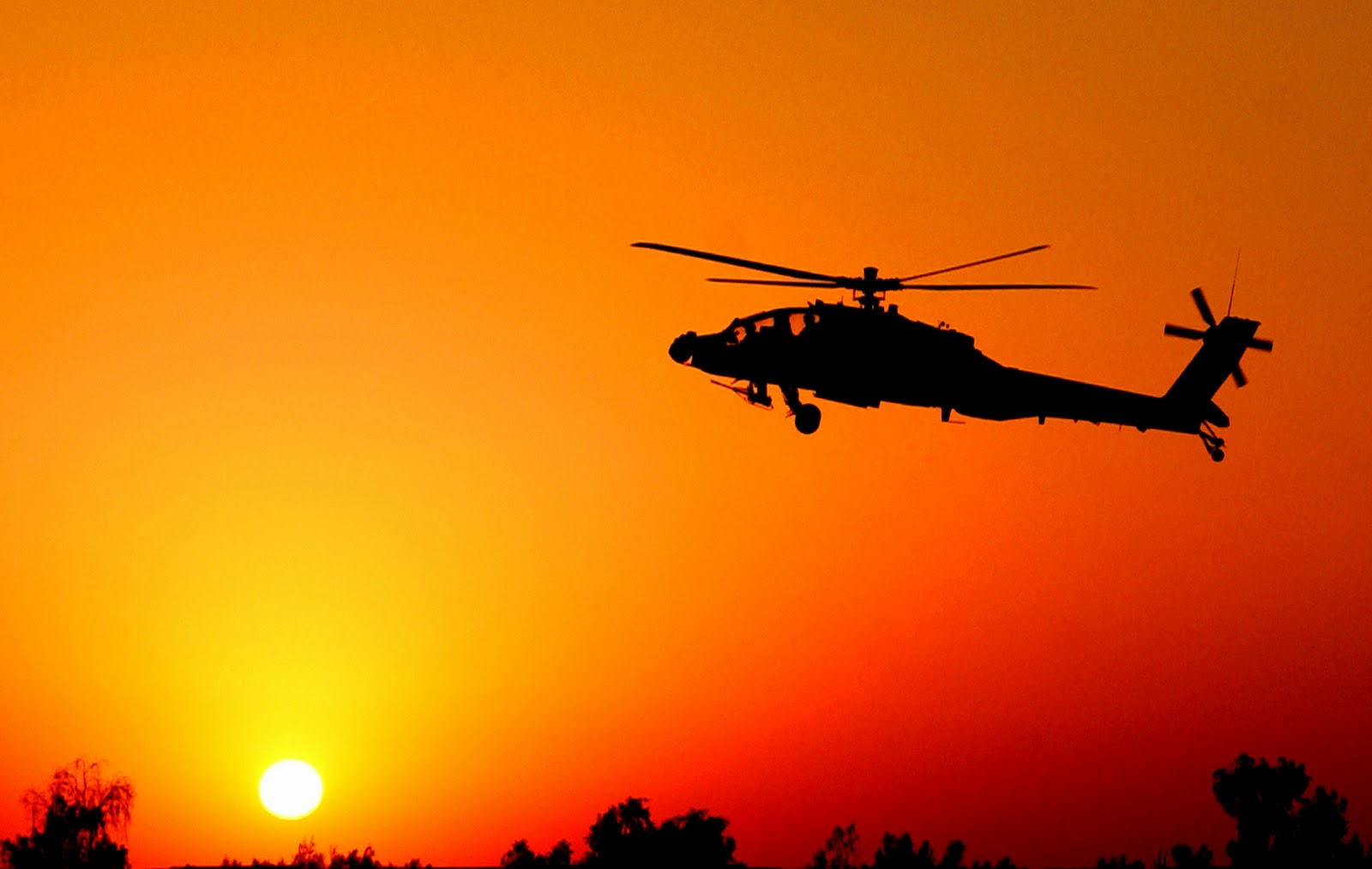 Apache Helicopters Sunset HD Wallpapers Desktop Wallpapers 1600x1013