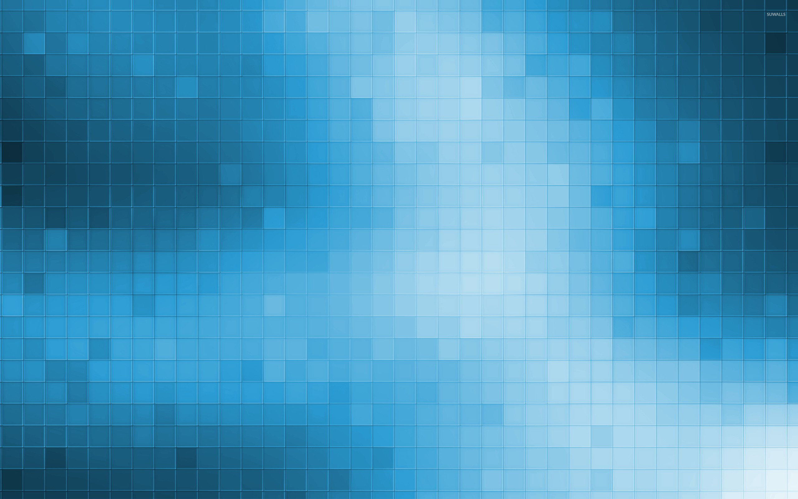 Blue Tiles Wallpaper Abstract
