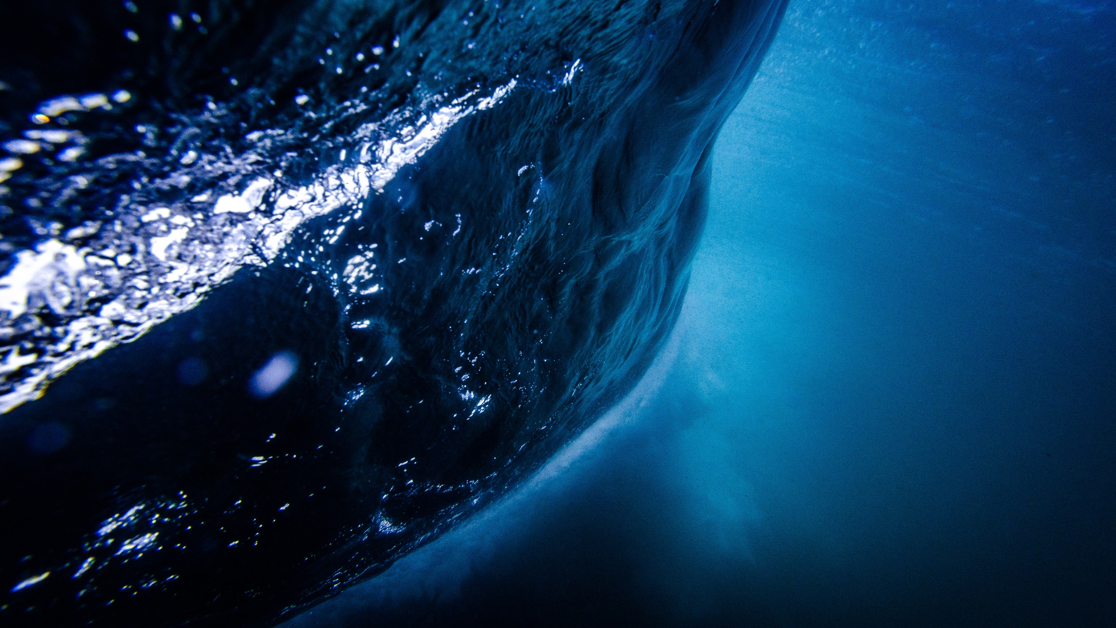 Blue Ocean Sea Underwater 4k HD Wallpaper Image