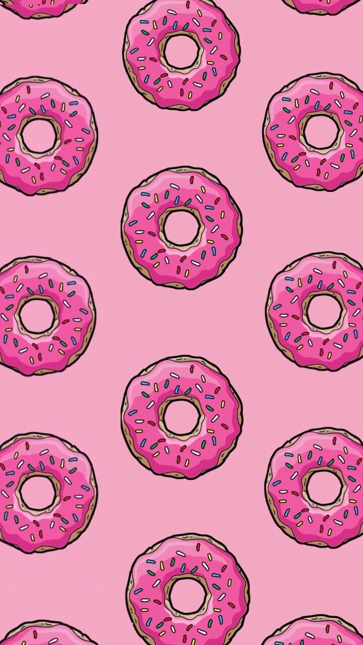 Donut Pink Wallpaper Background