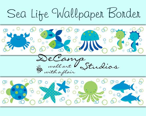 The Sea Life Wallpaper Border Wall Decals For Baby Boy Or Girl Ocean