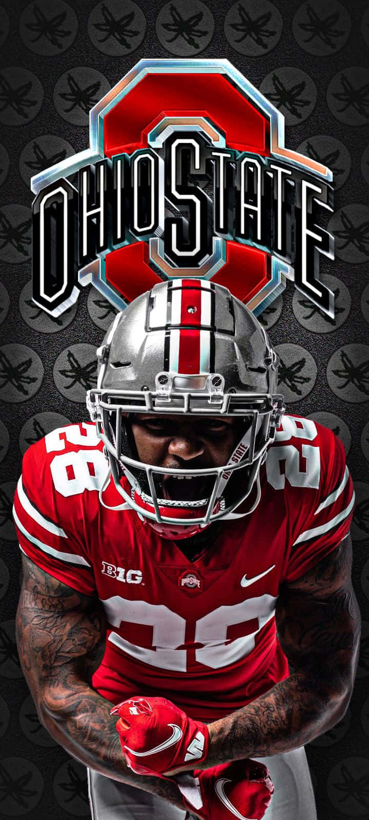 Ohio State Football iPhone Player Wallpaper