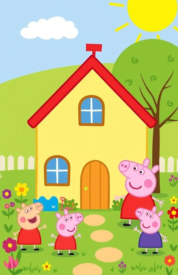 Peppa Pig House HD Wallpaper