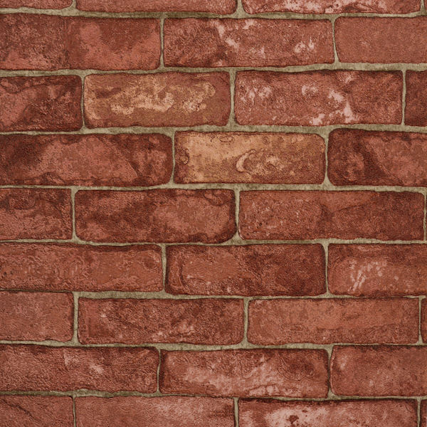 Red Rustic Brick Wallpaper Sale Wall Sticker Outlet