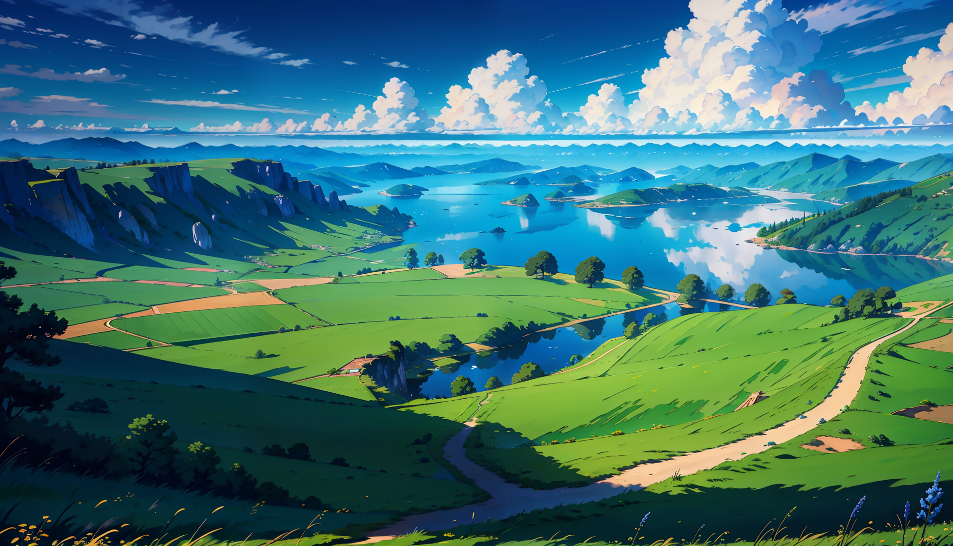 Anime Landscape HD Wallpaper And Background
