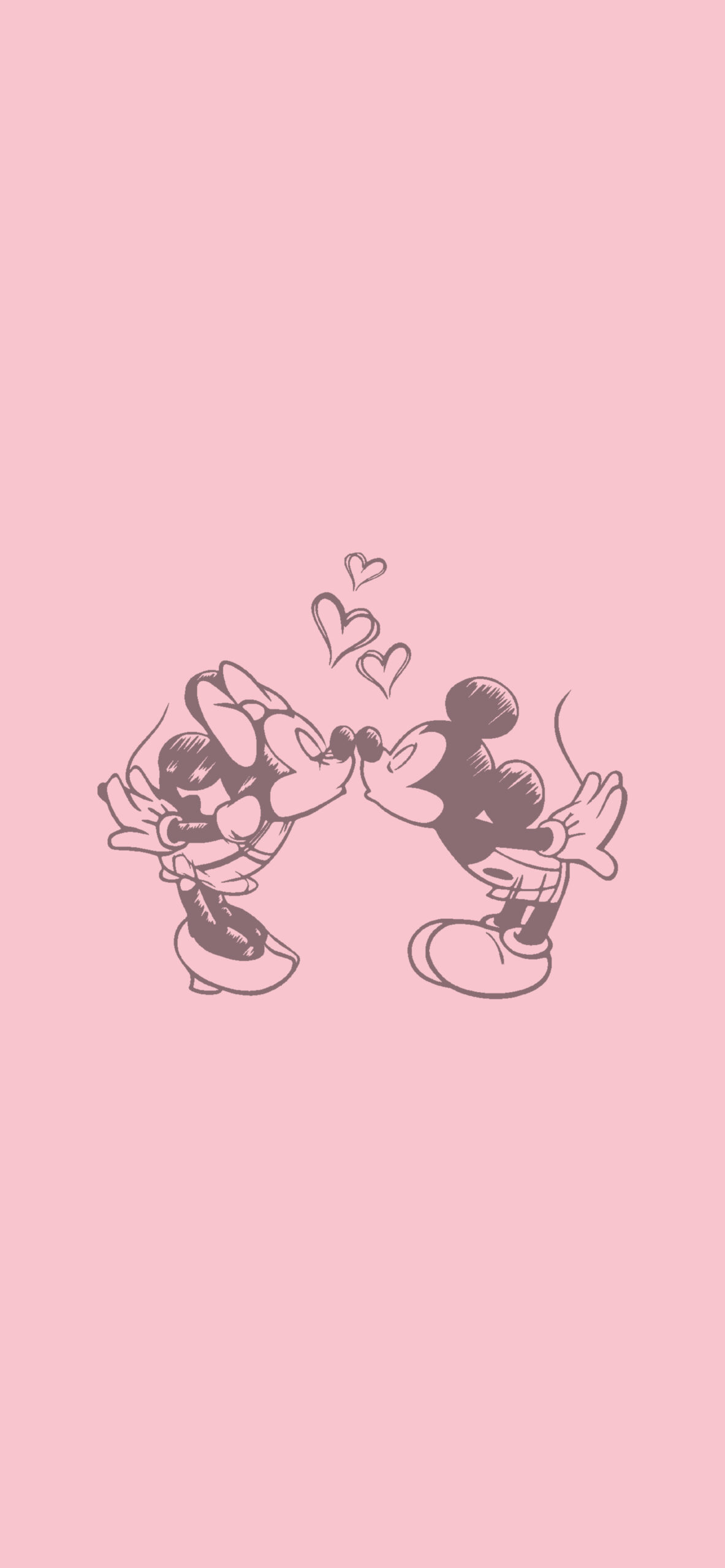 Mickey Minnie Mouse Pink Wallpaper