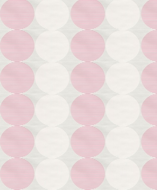 Circles Wallpaper White and Pink   Modern   Wallpaper   by Wallpaper