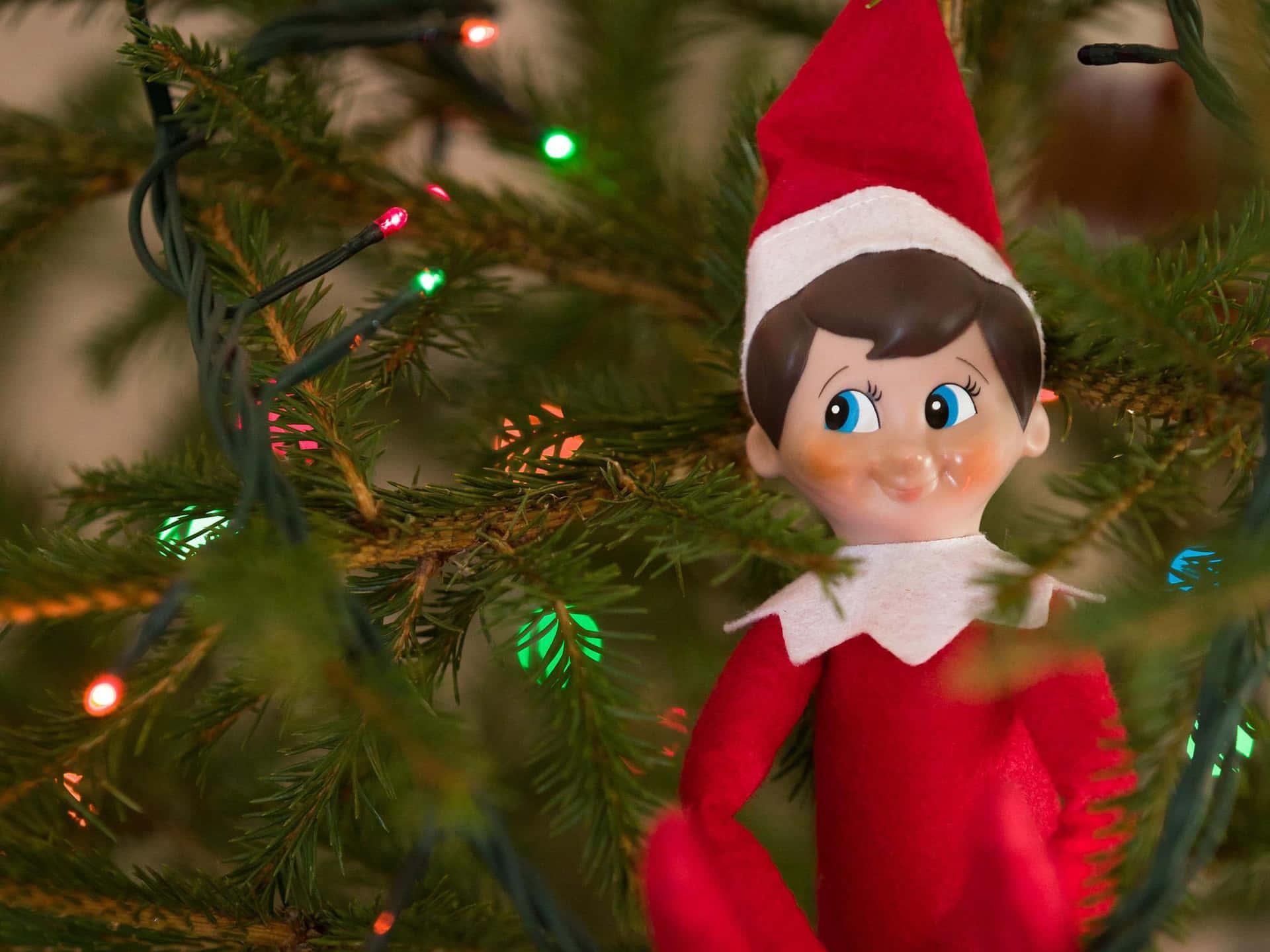 Elf On The Shelf Christmas Picture Tree Wallpaper