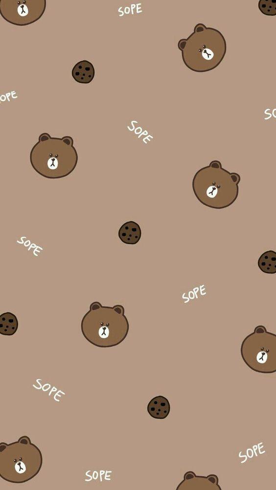 Brown Aesthetic Wallpaper Bear