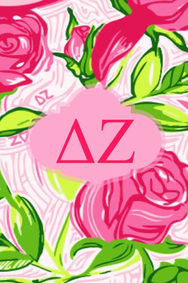 Delta Zeta Lilly iPhone Monogram Background