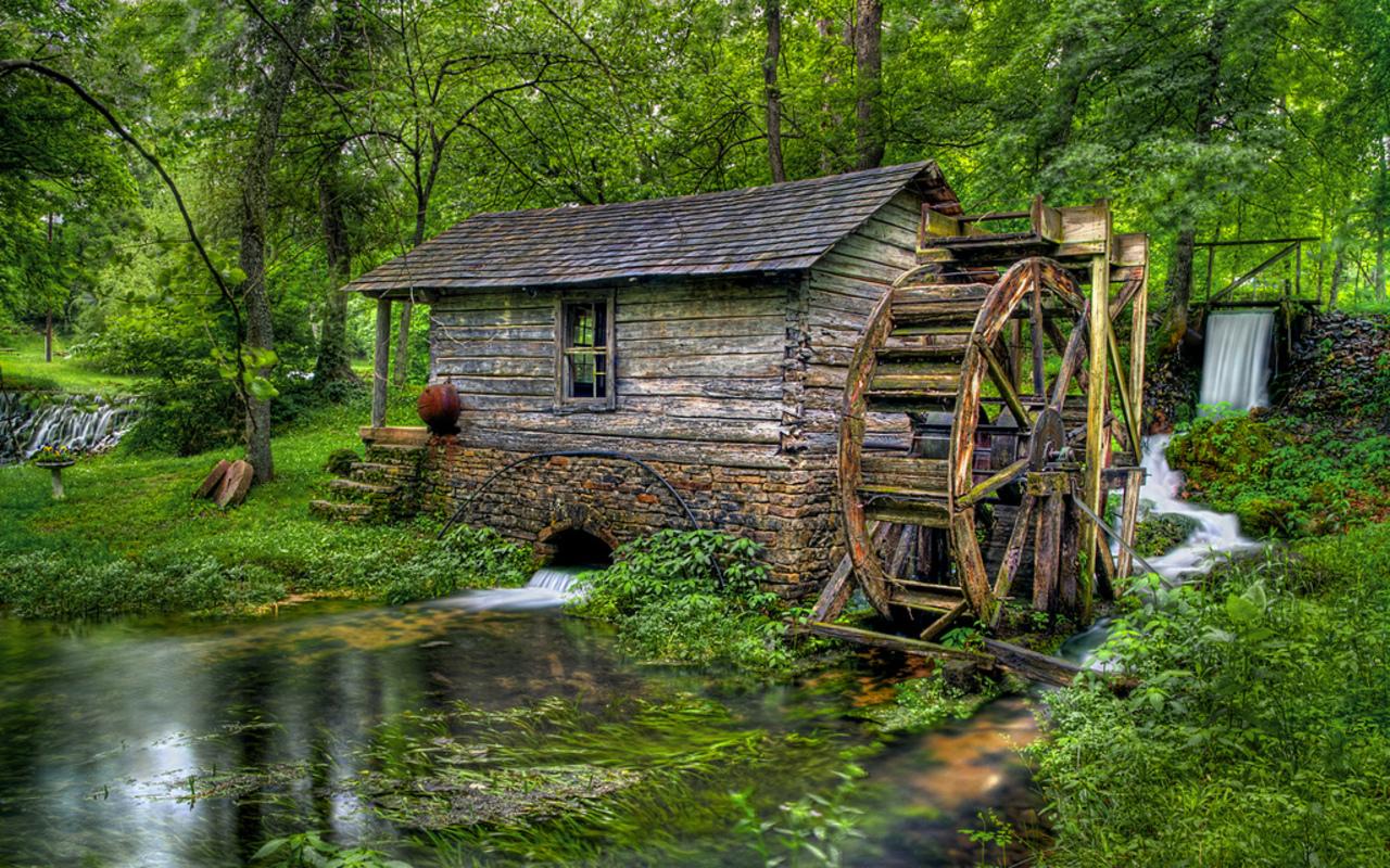 Forest Beauty Water Mill House HD Wallpaper Search More High