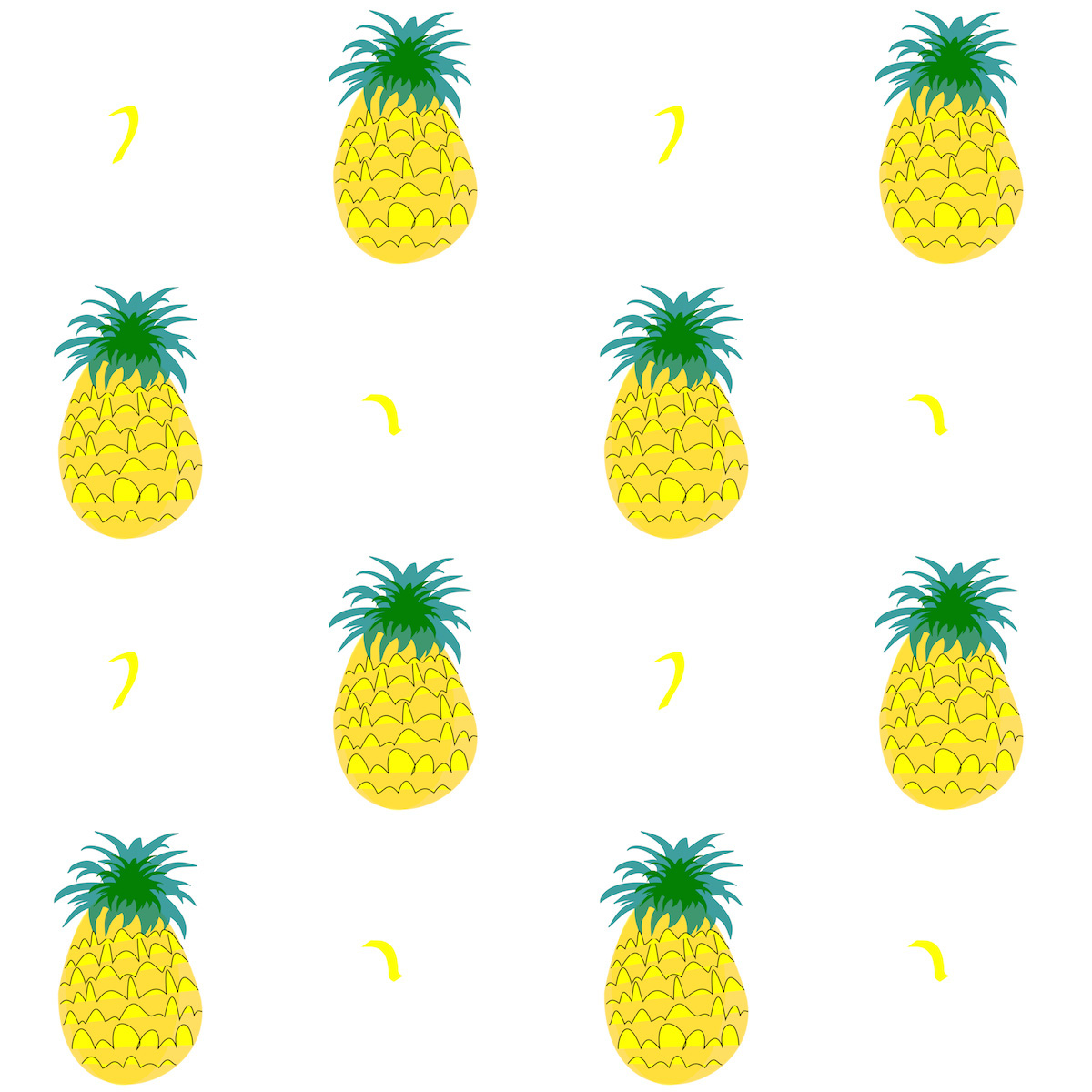 Digital Fruity Pineapple Scrapbooking Paper Ausdruckbares
