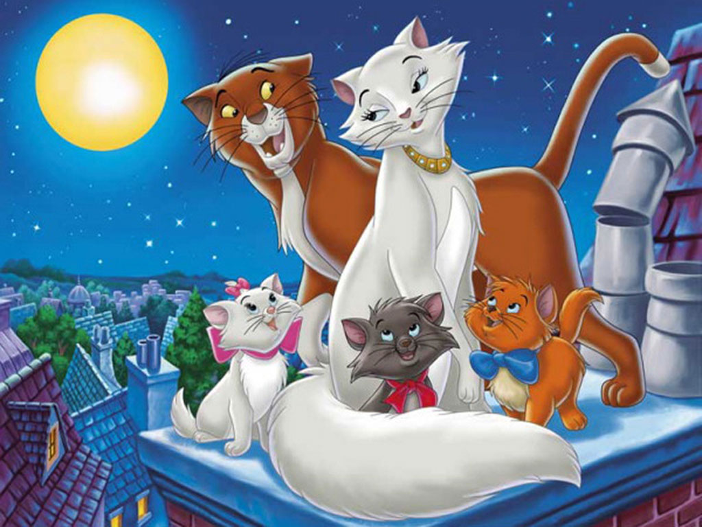 Wallpaper Description The Aristocats Are On Roof In