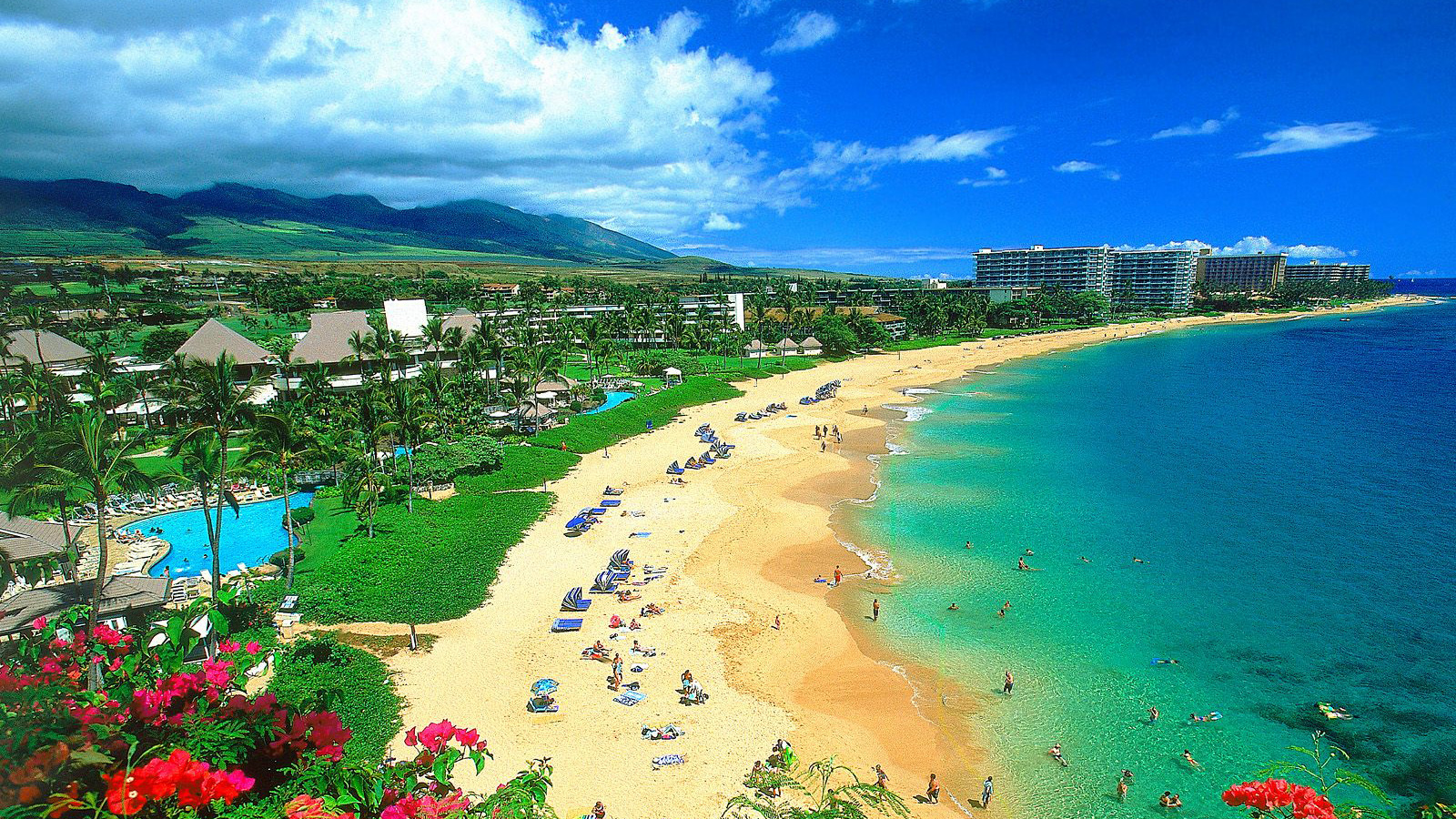Hawaii Tourismus Wallpaper Kostenlos Kaanapali Beach Maui