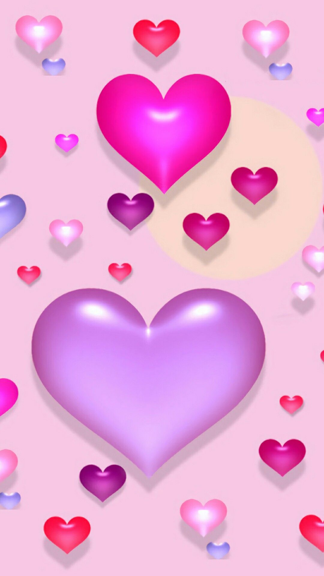 Pink And Purple Hearts Cute Girlie Wallpaper Corazones