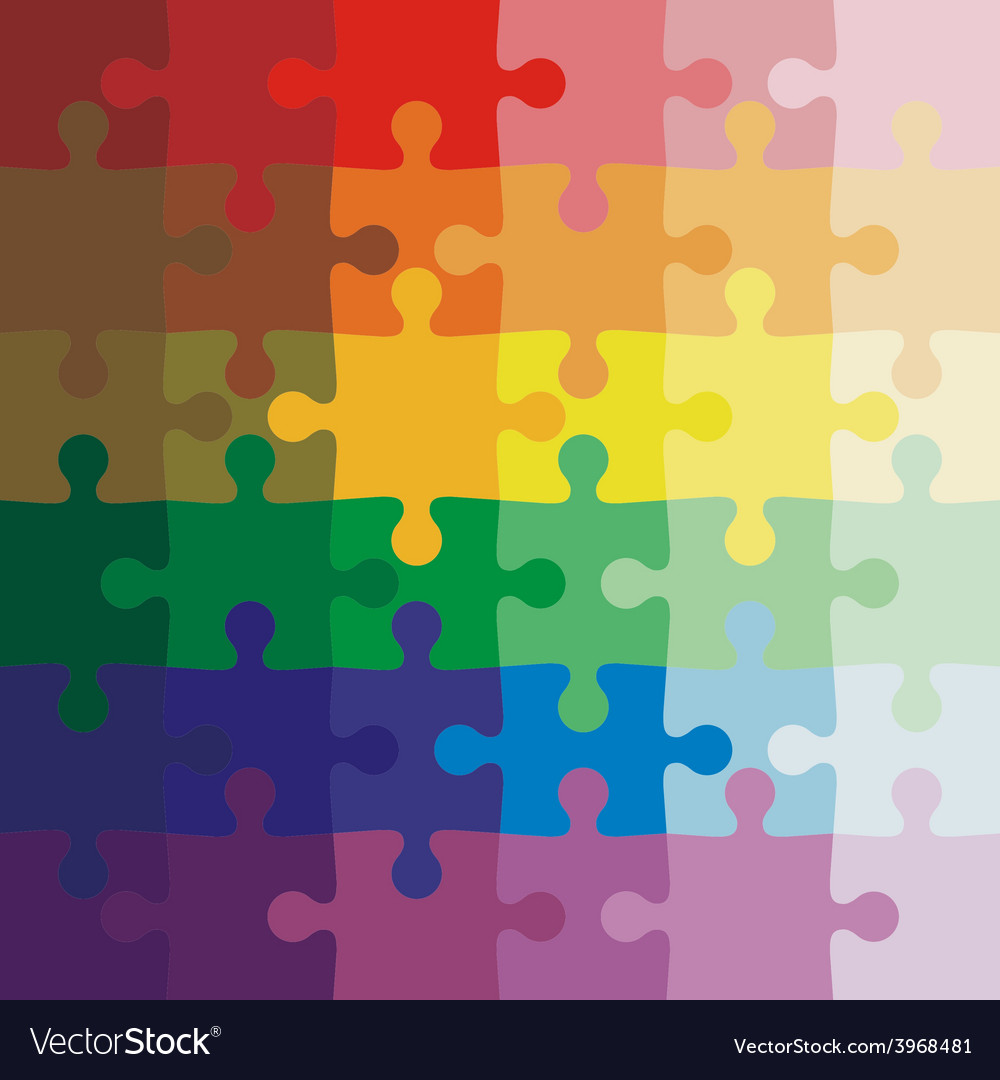 Color Background Jigsaw Puzzle Royalty Vector Image