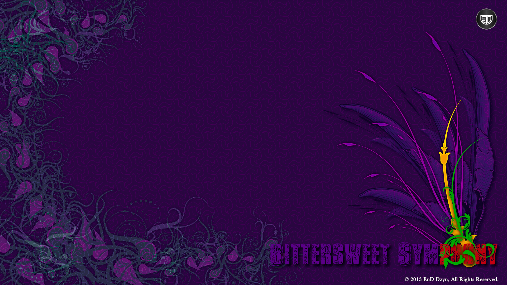 Vector HD Wallpaper Background Abstract Funky Purple 3D 1920x1080