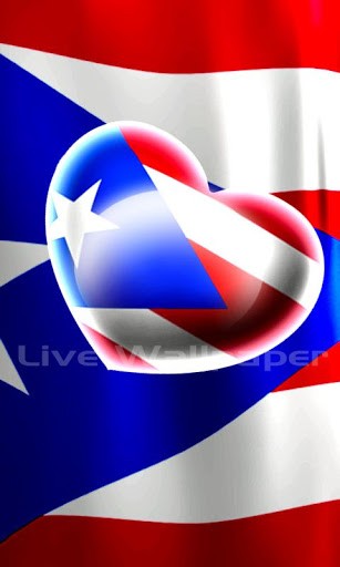 Bigger Love Puerto Rico Flag Lwp For Android Screenshot